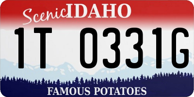 ID license plate 1T0331G