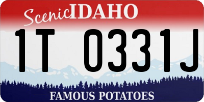 ID license plate 1T0331J