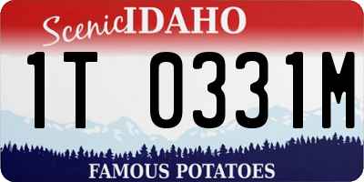 ID license plate 1T0331M