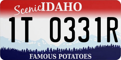 ID license plate 1T0331R