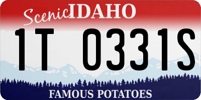 ID license plate 1T0331S