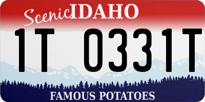 ID license plate 1T0331T