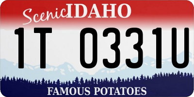 ID license plate 1T0331U