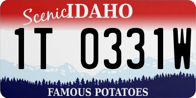 ID license plate 1T0331W