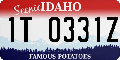 ID license plate 1T0331Z