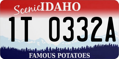 ID license plate 1T0332A