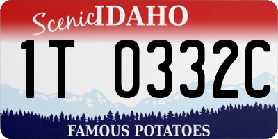 ID license plate 1T0332C