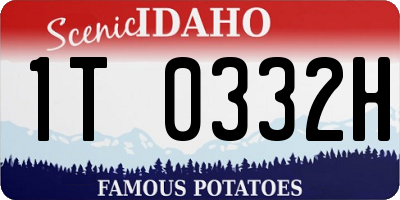 ID license plate 1T0332H