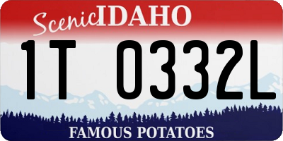 ID license plate 1T0332L