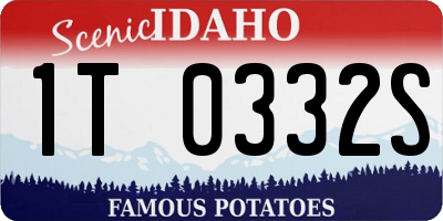 ID license plate 1T0332S