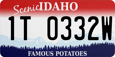 ID license plate 1T0332W