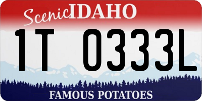 ID license plate 1T0333L
