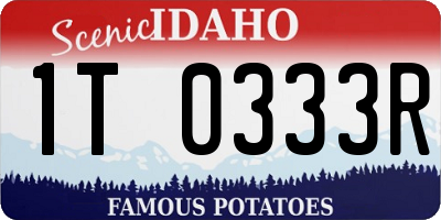 ID license plate 1T0333R