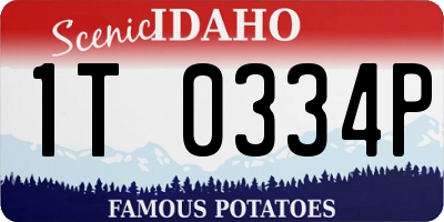 ID license plate 1T0334P