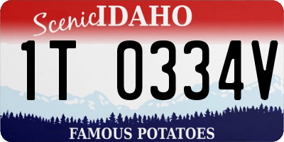 ID license plate 1T0334V