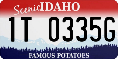 ID license plate 1T0335G