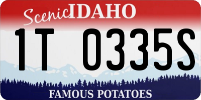 ID license plate 1T0335S