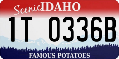 ID license plate 1T0336B