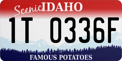 ID license plate 1T0336F