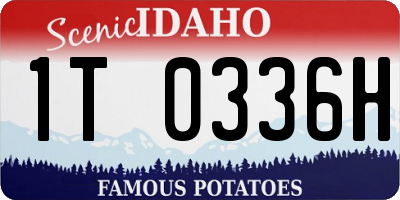ID license plate 1T0336H
