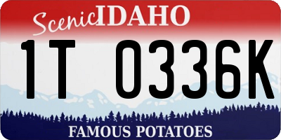 ID license plate 1T0336K