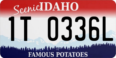 ID license plate 1T0336L