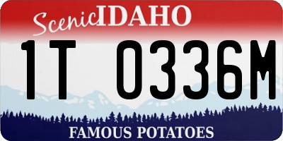 ID license plate 1T0336M
