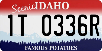 ID license plate 1T0336R