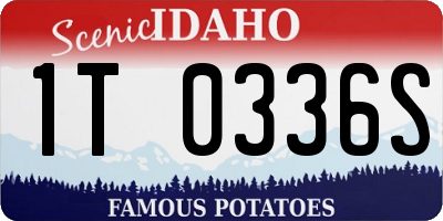 ID license plate 1T0336S