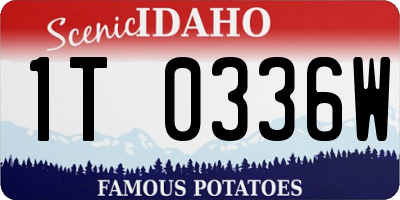 ID license plate 1T0336W
