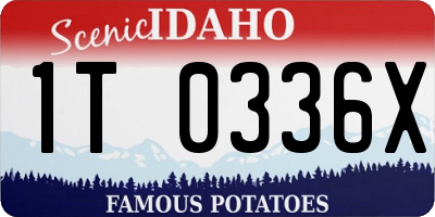 ID license plate 1T0336X