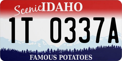 ID license plate 1T0337A