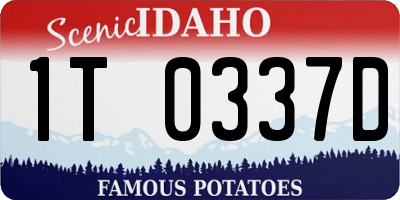 ID license plate 1T0337D