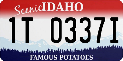 ID license plate 1T0337I