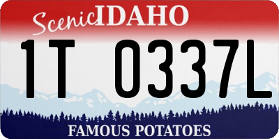 ID license plate 1T0337L