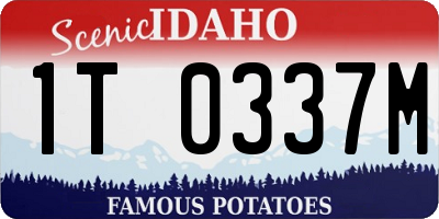 ID license plate 1T0337M
