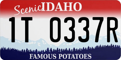 ID license plate 1T0337R