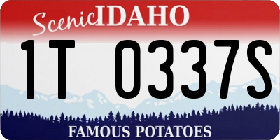 ID license plate 1T0337S