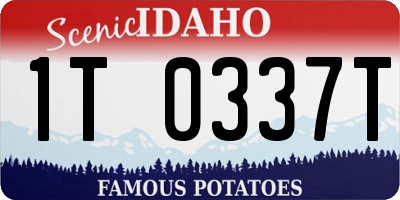 ID license plate 1T0337T