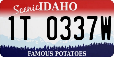ID license plate 1T0337W