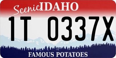 ID license plate 1T0337X