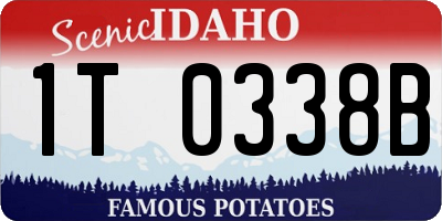 ID license plate 1T0338B