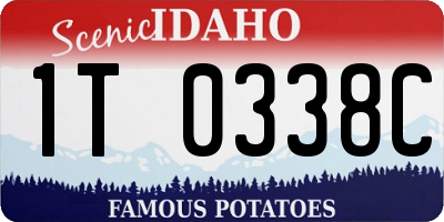 ID license plate 1T0338C