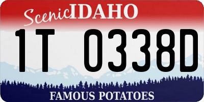 ID license plate 1T0338D