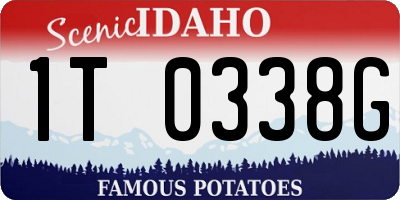 ID license plate 1T0338G