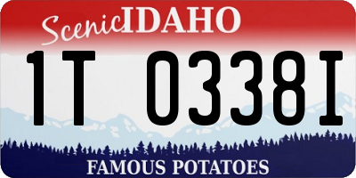 ID license plate 1T0338I