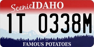 ID license plate 1T0338M