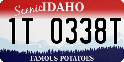 ID license plate 1T0338T