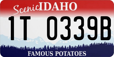 ID license plate 1T0339B