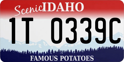 ID license plate 1T0339C